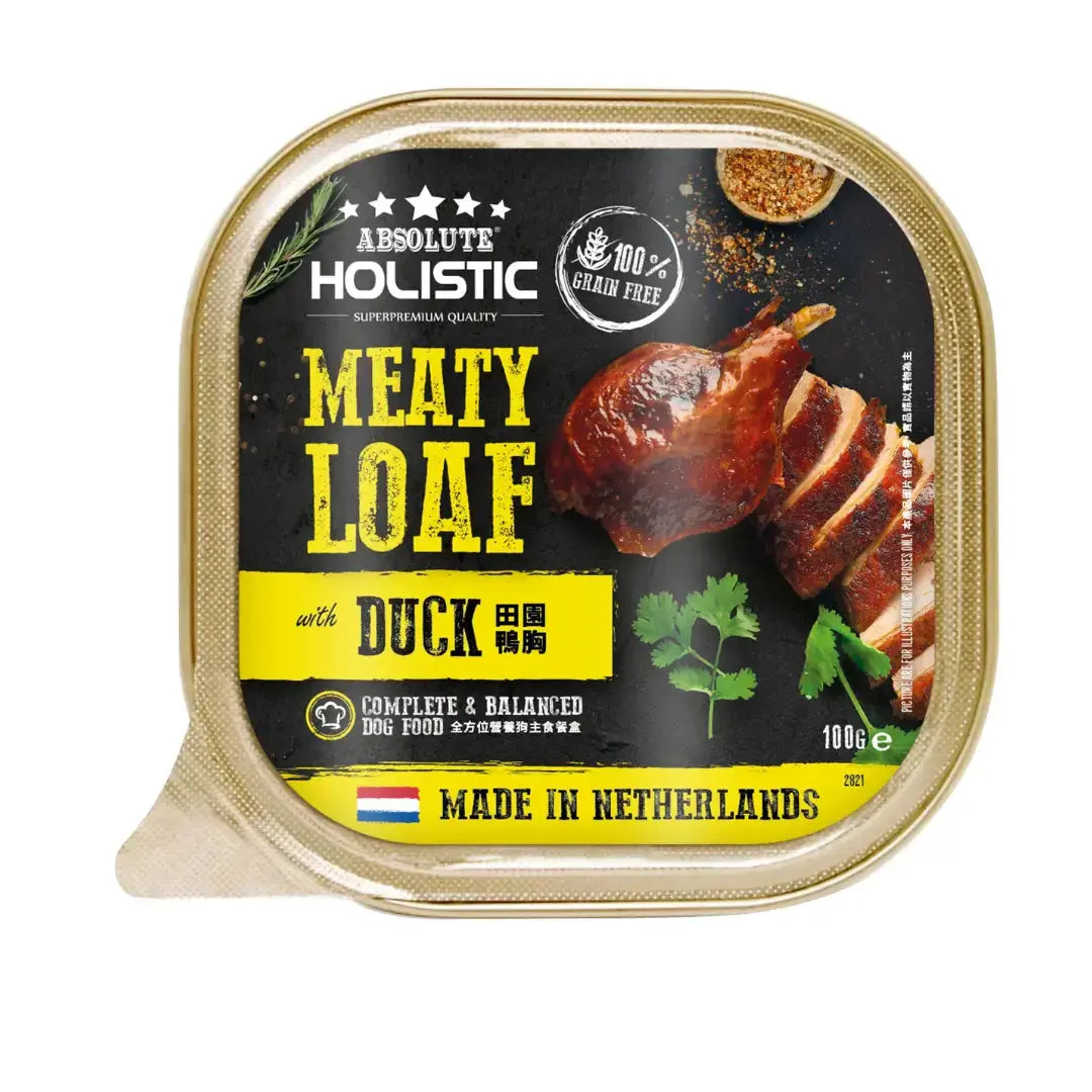Absolute Holistic Meaty Loaf Duck Wet Dog Food Can | Canine & Co