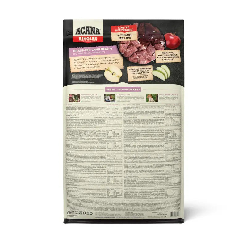 Acana Singles Grass Fed Lamb Dry Dog Food   | Low Prices | Canine & Co