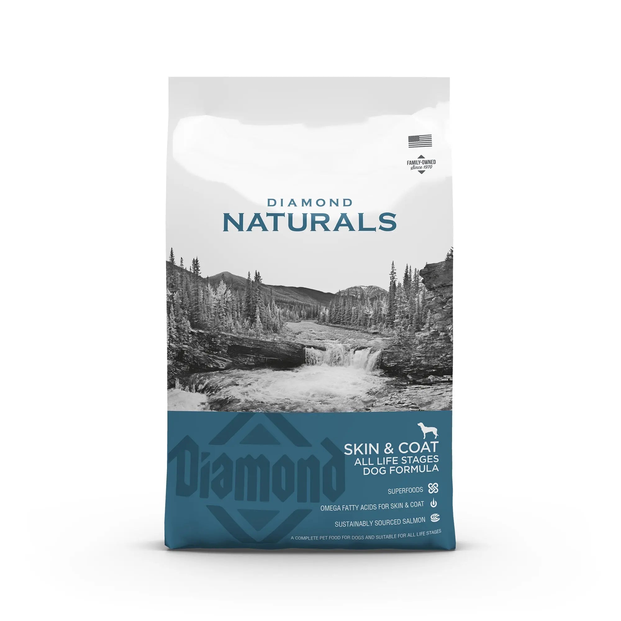 Diamond Naturals Skin and Coat All Life Stages Dog Formula - Rich in Salmon & Potato - product detail image nationwide South Africa