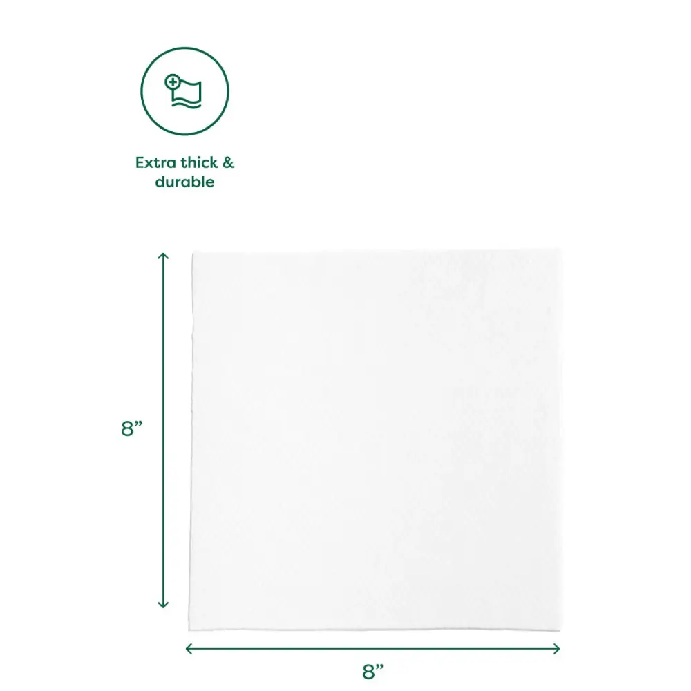 Extra thick and durable 8x8 inch white paper square for versatile use.