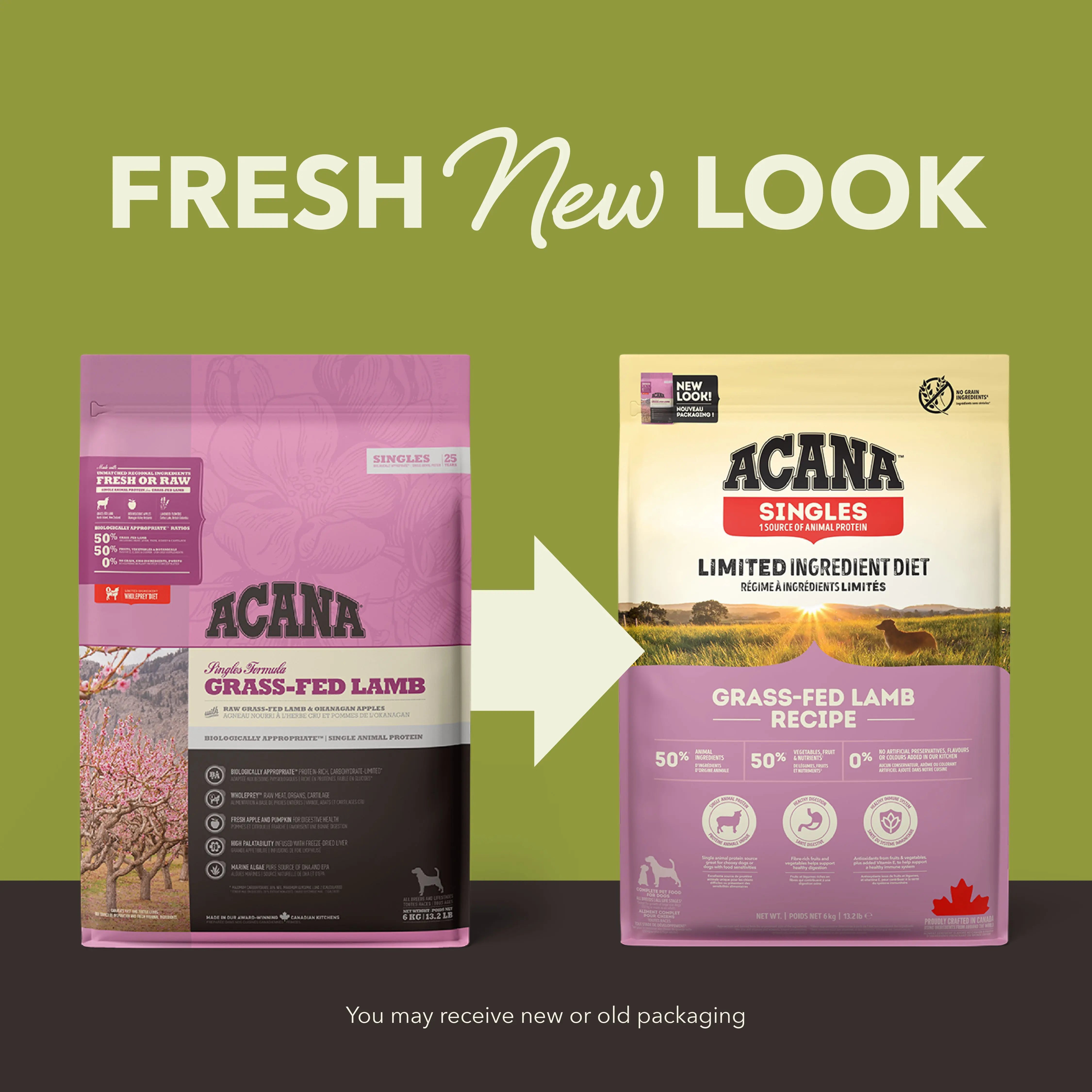 Acana Singles Grass Fed Lamb Dry Dog Food   | Low Prices | Canine & Co