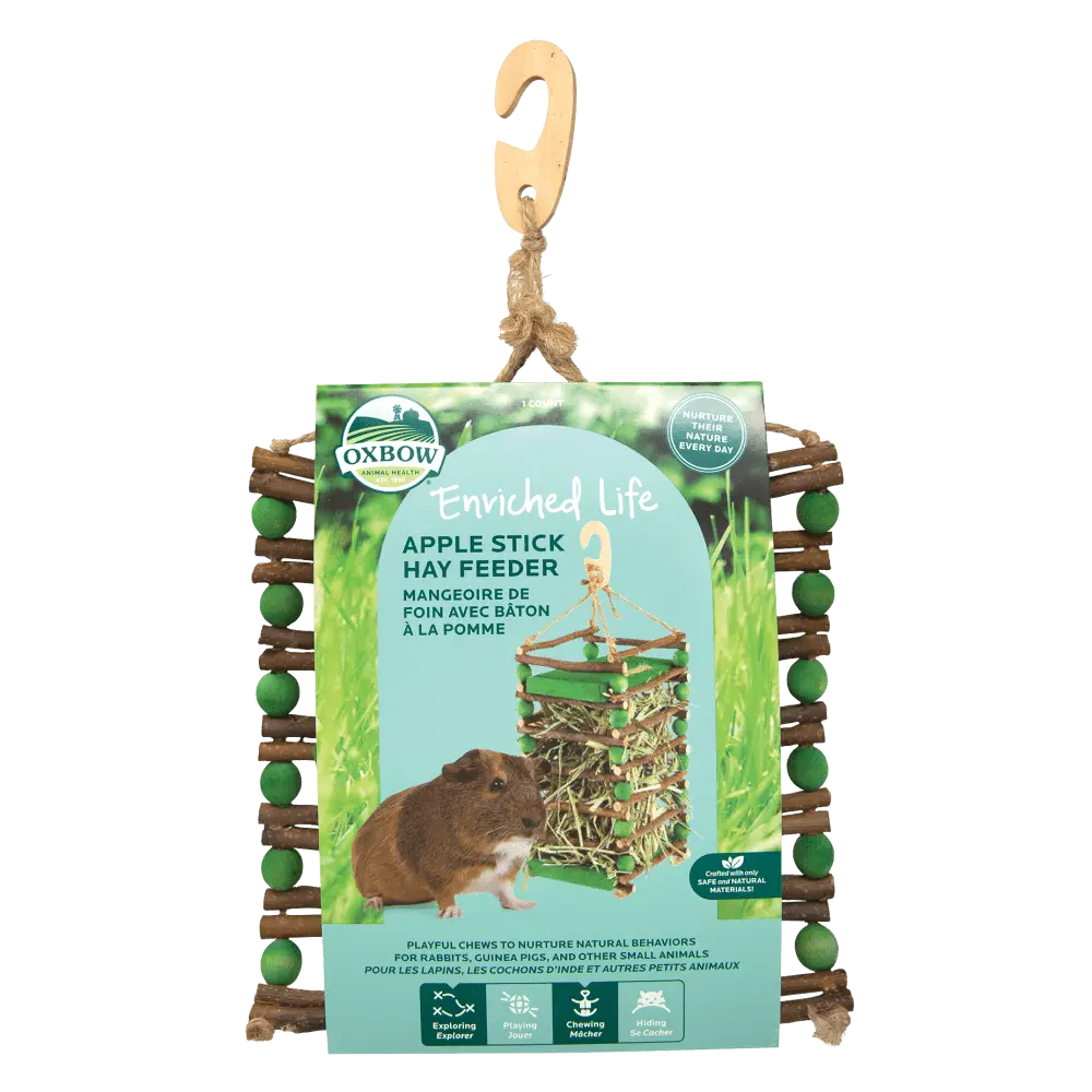 Oxbow Enriched Life - Apple Stick Hay Feeder   | Canine & Co