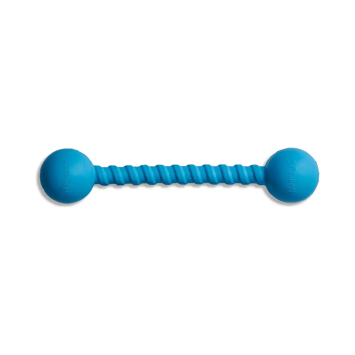PlayBuddy Twizzoo Rubber Tug and Fetch Dog Toy Blue