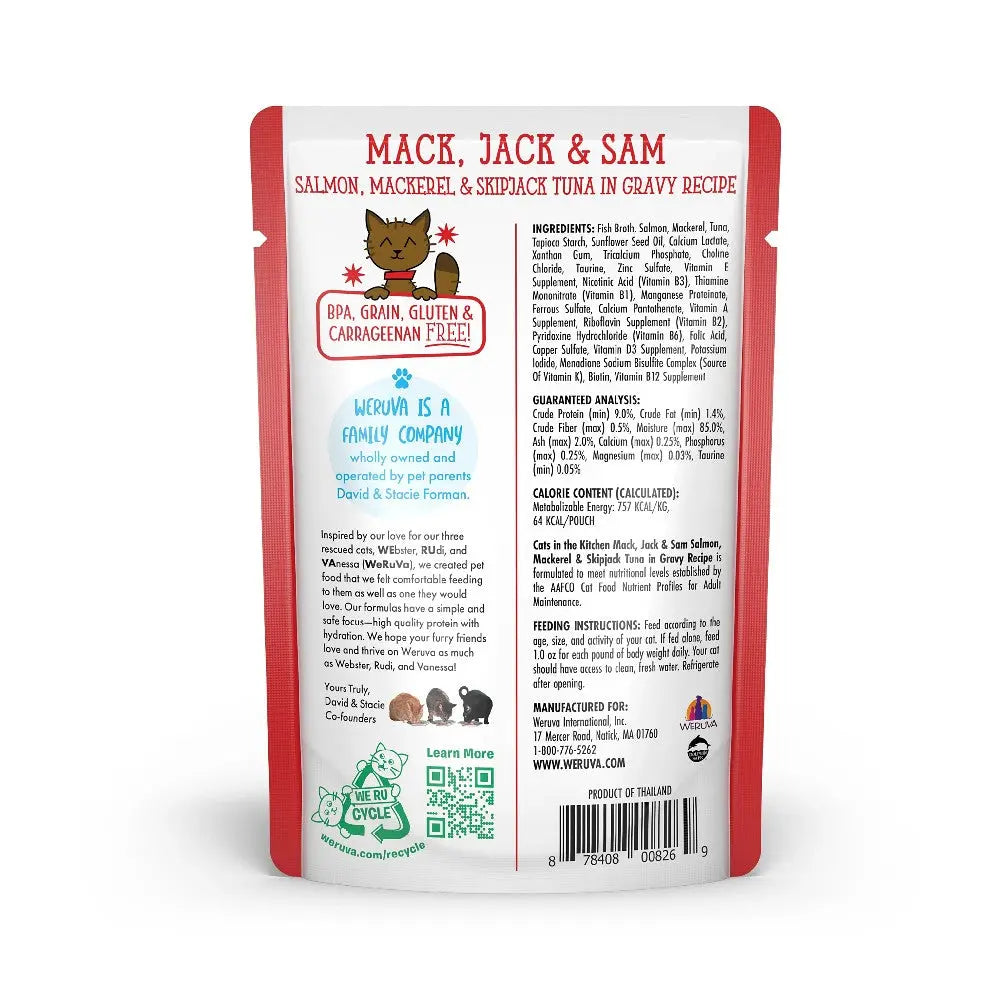Weruva Mack, Jack and Sam Wet Cat Food Pouch   | Low Prices | Canine & Co