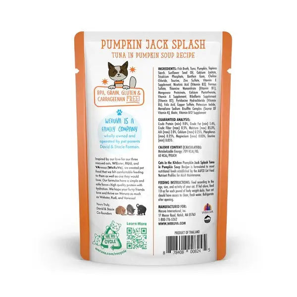 Weruva Pumpkin Jack Splash Wet Cat Food Pouch   | Low Prices | Canine & Co
