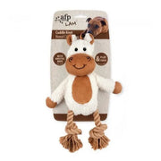 Soft plush horse toy with knotted rope for playful dogs and interactive fun.