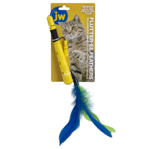 JW Pet Cataction Flutter-ee Feathers Telescopic Wand