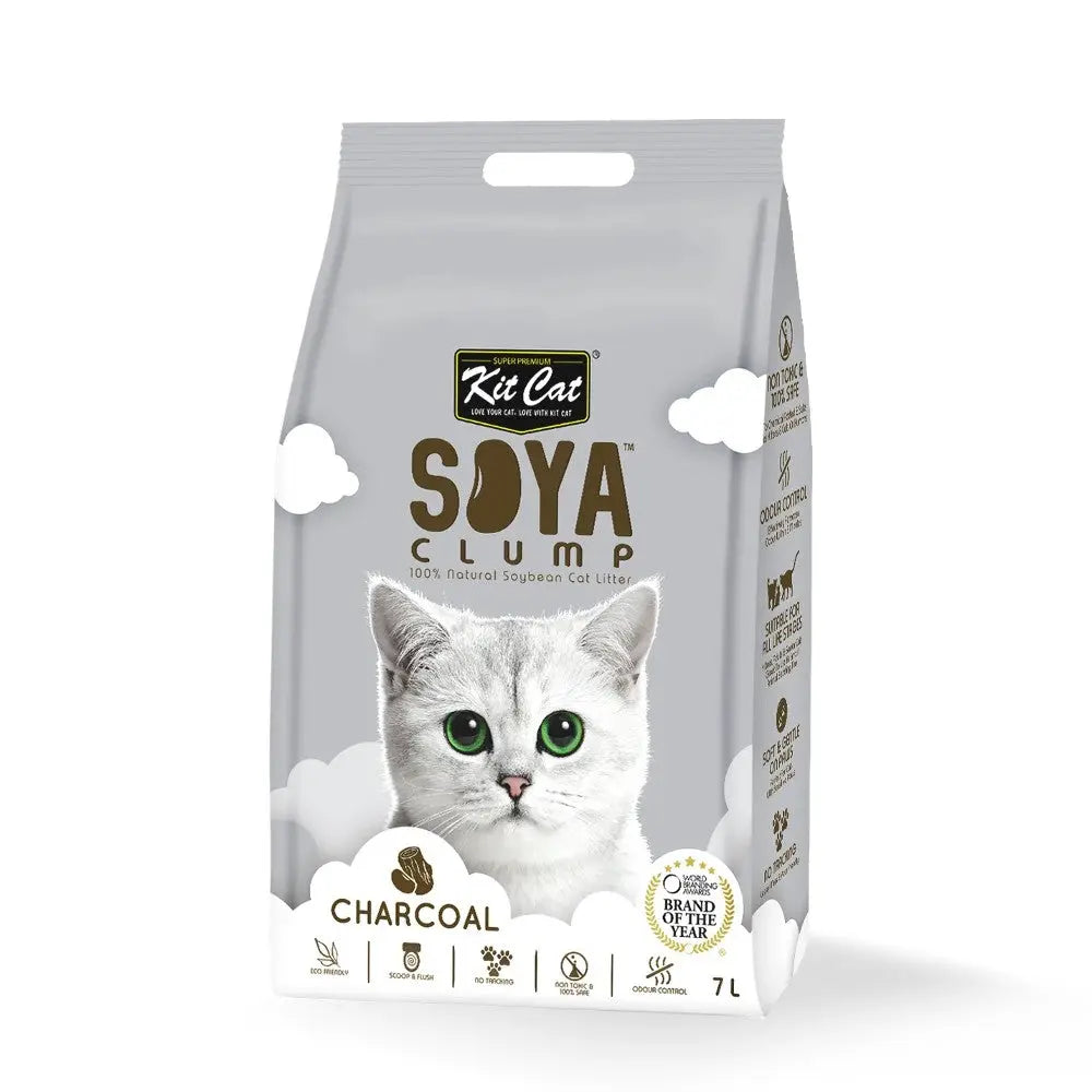 Kit Cat Soya Clump Cat Litter  Charcoal | Low Prices | Canine & Co