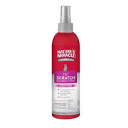 Nature's Miracle Cat Scratch Deterrent Spray in a red bottle for effective scratching prevention.