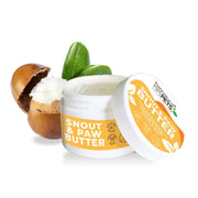 Snout and paw butter for pets, featuring natural ingredients and nourishing properties for healthy skin.