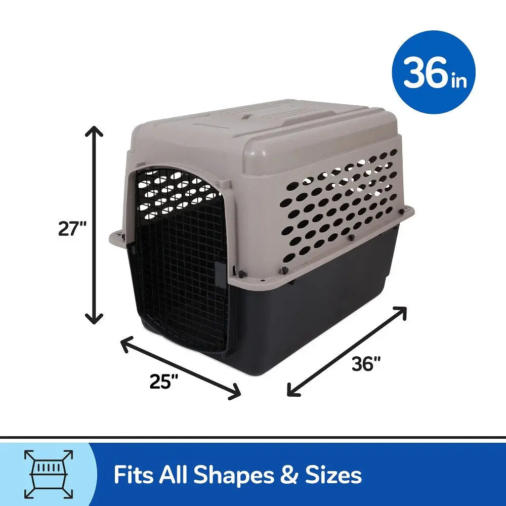 Pet carrier, 36-inch size, suitable for all shapes and sizes, with a sturdy design and ventilation.