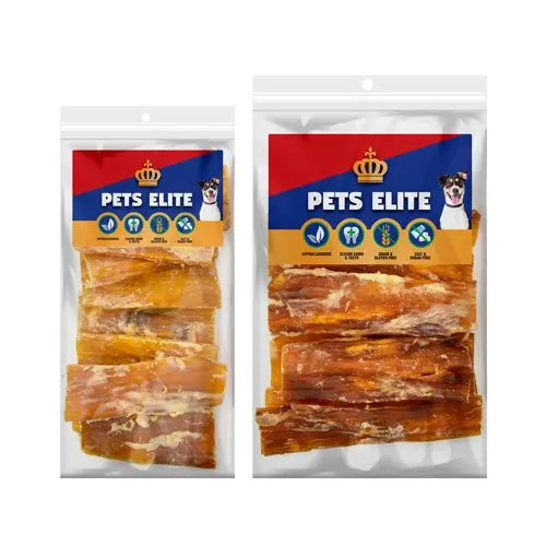Elite Pets Beef Sinew Flats online image showing chewy dog treats