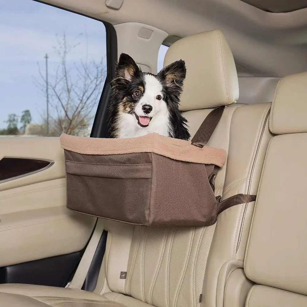 PetSafe Solvit Tagalong Pet Booster Seat - lifestyle image with pet South Africa purchase