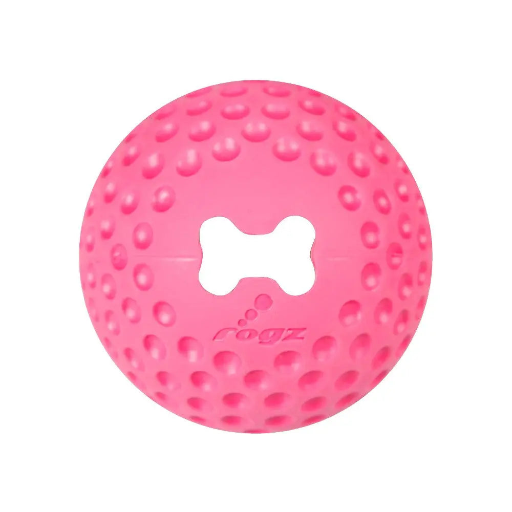 Rogz Gumz Treat Ball Dog Ball Toy  Large / Pink | Low Prices | Canine & Co