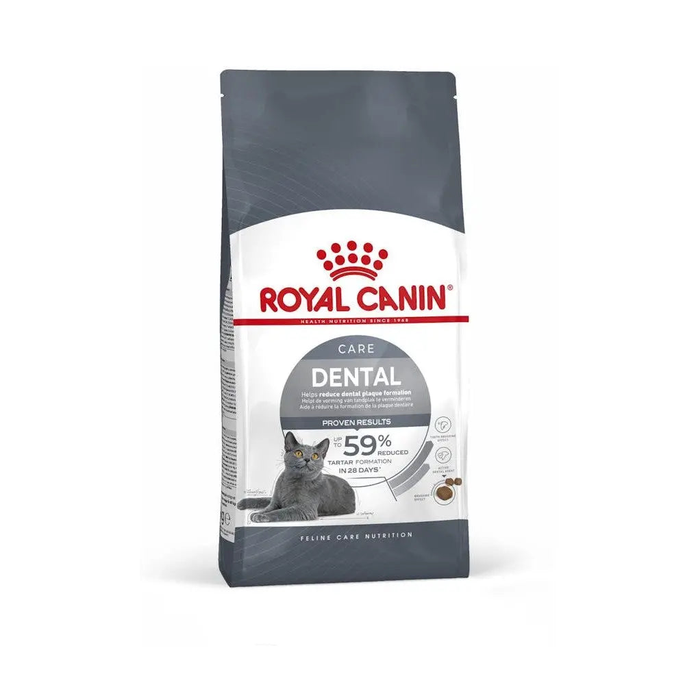 Royal Canin Dental Care Online infographic showing dental benefits