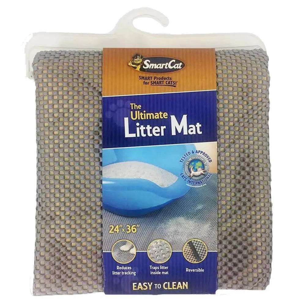 SmartCat Ultimate Litter Mat, 24"x36", traps litter and is easy to clean for a tidy home.