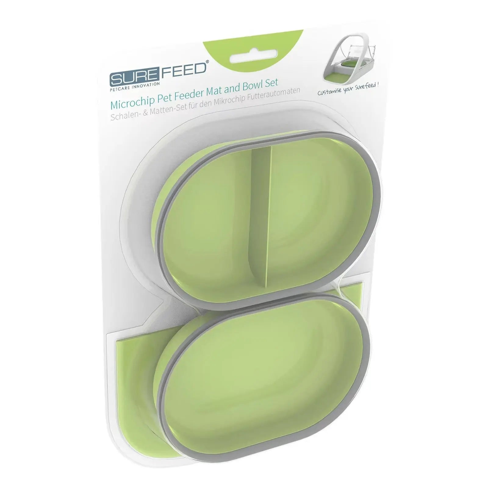 SureFeed Microchip Feeder Mat & Bowl Set  Green | Low Prices | Canine & Co