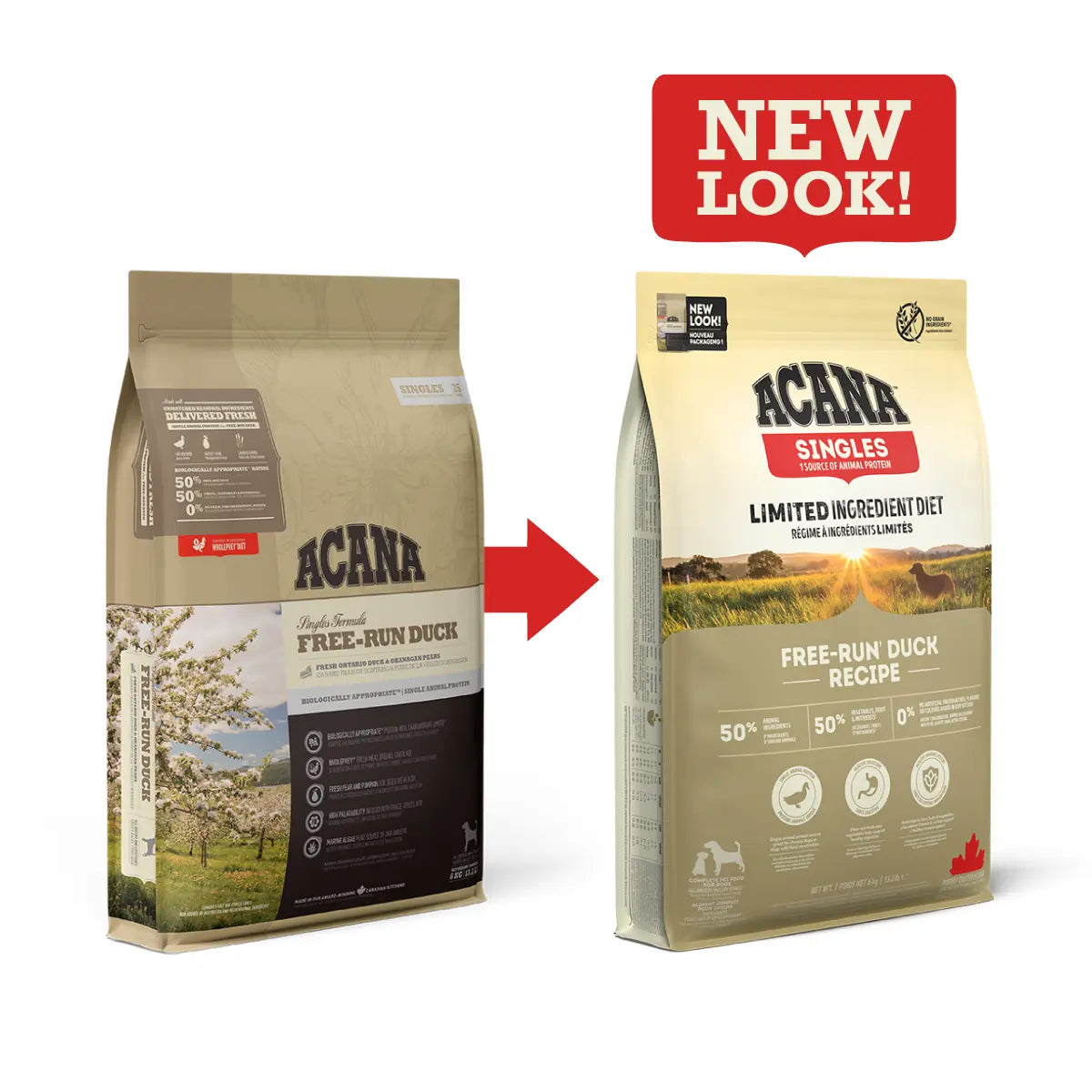 Acana Singles Free Run Duck Dry Dog Food   | Low Prices | Canine & Co