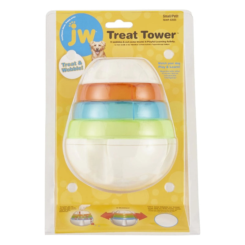 JW Pet Treat Tower Dog Toy, Small