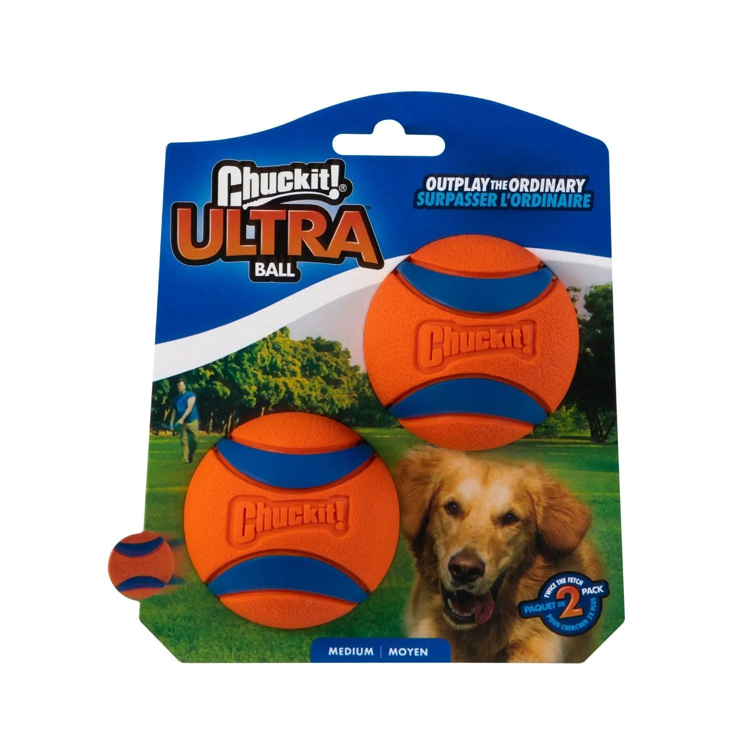 Chuckit! Ultra Ball Fetch Dog Toy  Medium - 2 Pack | Low Prices | Canine & Co