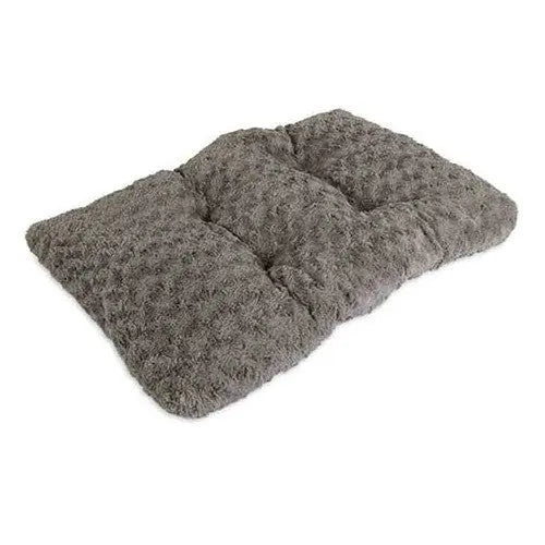 Cozy gray pet bed with plush texture for ultimate comfort and relaxation.