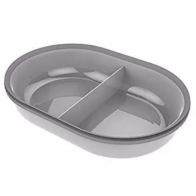 Surefeed Split Bowl Grey product image showing a divided feeding bowl
