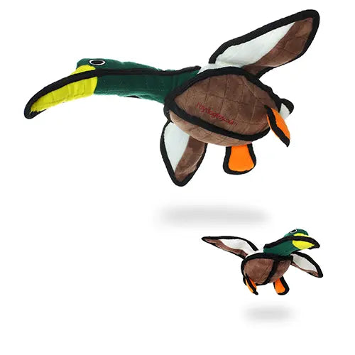 Flying duck plush toy, perfect for interactive play and fetch with your pet.