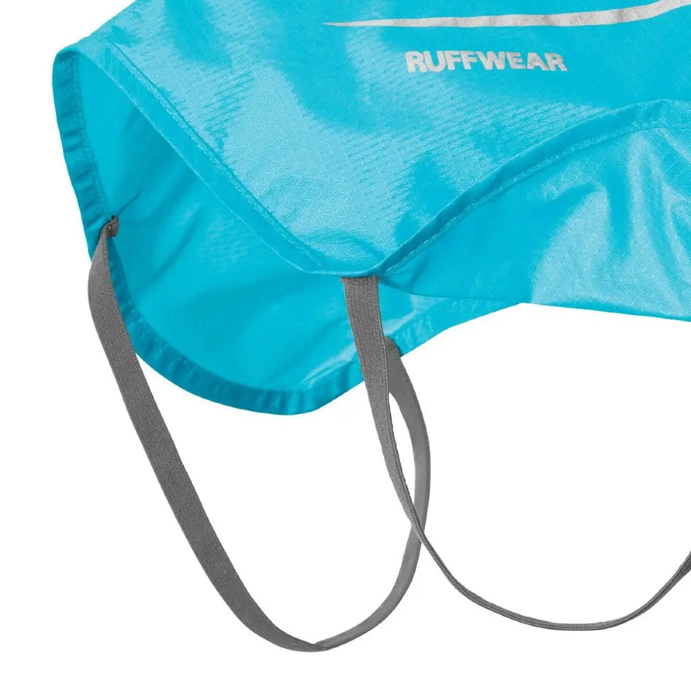 Ruffwear dog gear in vibrant blue, featuring adjustable straps for a secure fit.