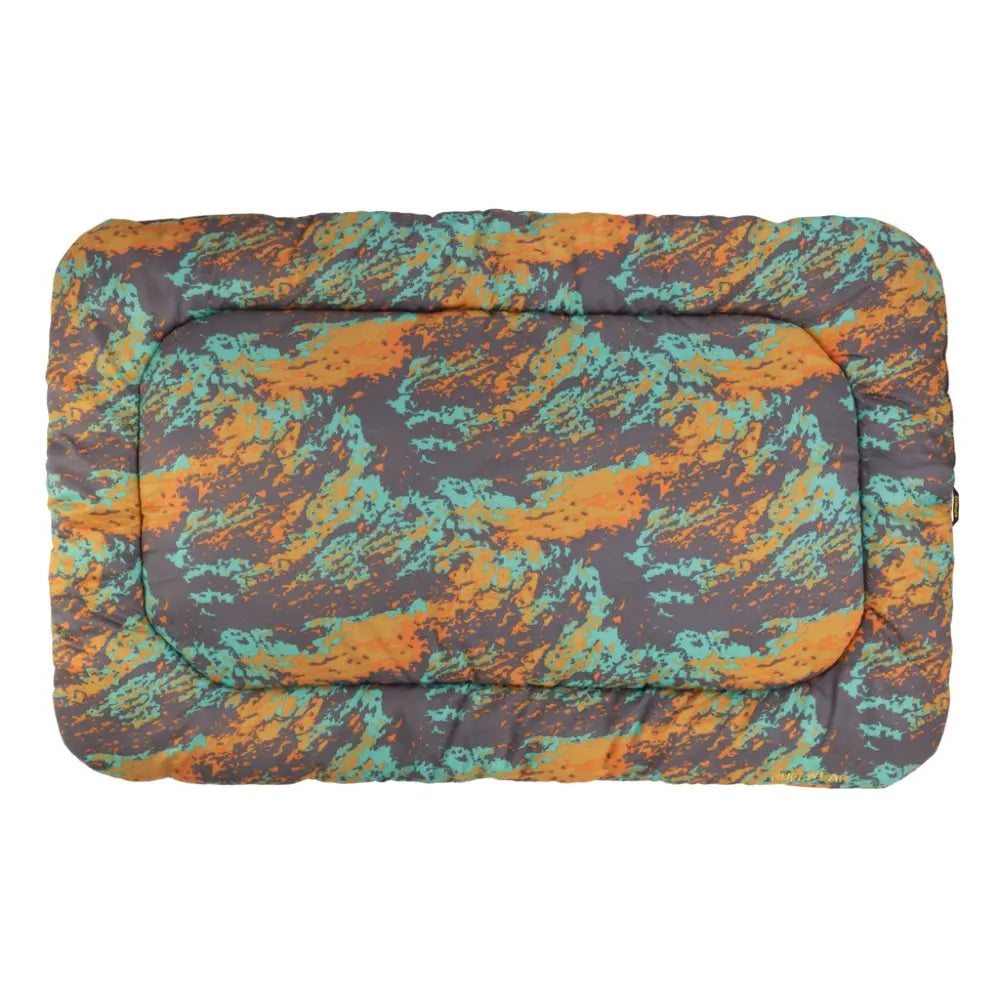 Colorful pet bed with abstract design, perfect for comfort and style in any home.