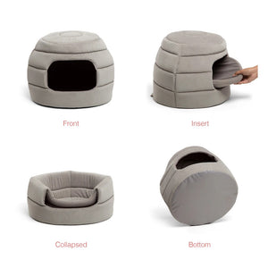Best Friends Honeycomb Ilan Hut Cuddler Dog & Cat Bed - Grey - Different Views
