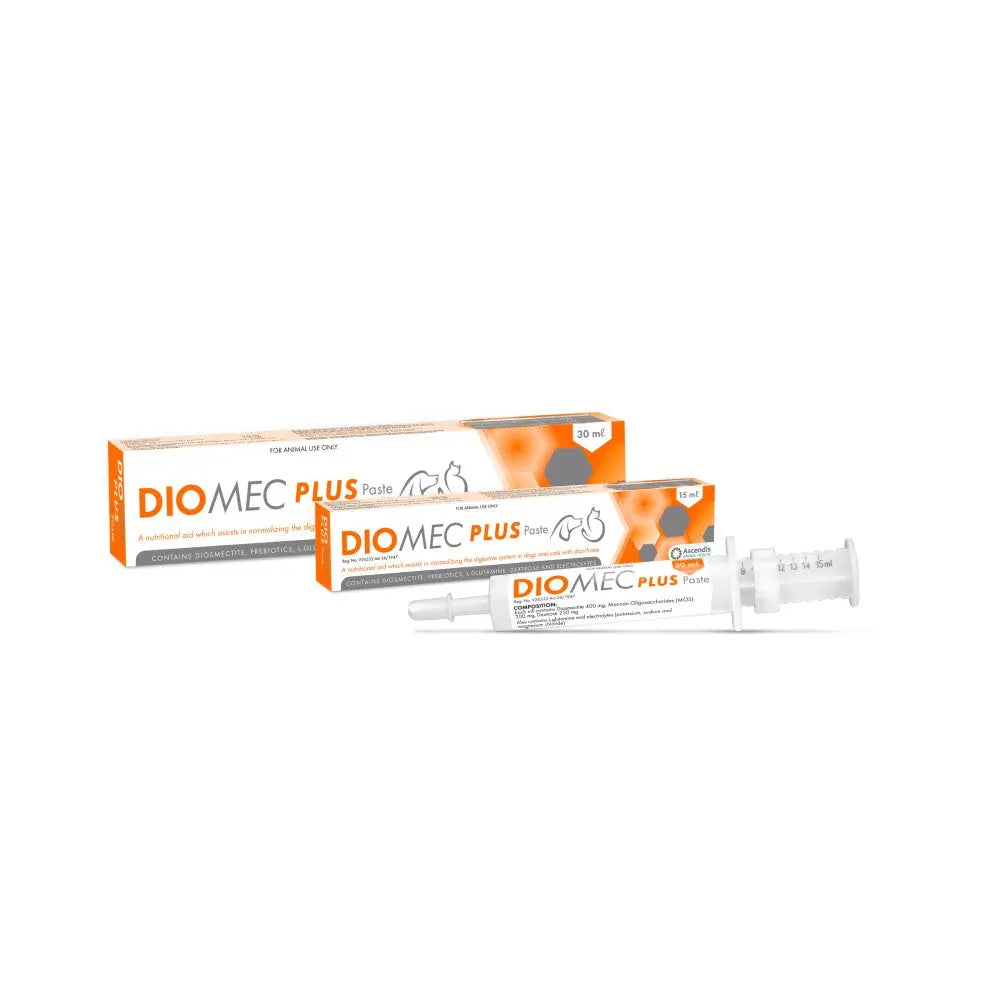 DIO MEC PLUS Paste for pets, 30ml tube with packaging, effective health supplement for animals.