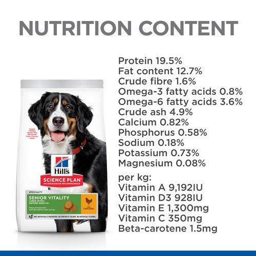 Hills vitality 2024 dog food