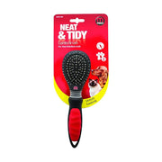 Neat & Tidy combi brush for pets, ideal for short to medium coats, featuring a comfortable grip.