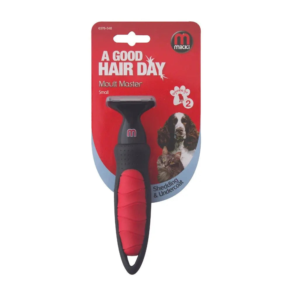Pet grooming tool, Moult Master for shedding and undercoat, designed for small dogs and cats.