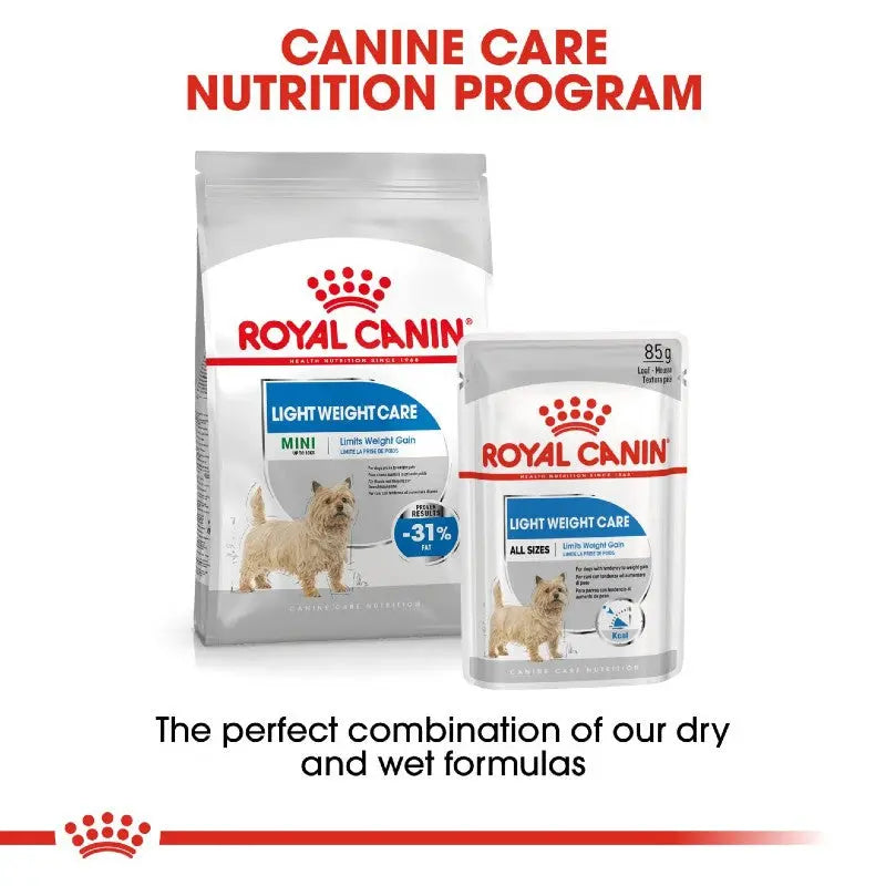 Royal Canin Light Weight Care Mini Dry Dog Food   | Low Prices | Canine & Co