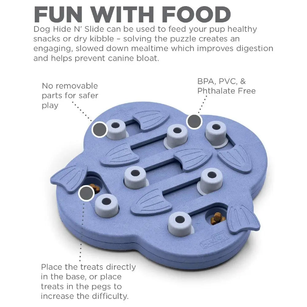 Nina Ottosson dog purple Hide N Slide puzzle interactive toy