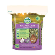 Oxbow Botanical Hay for small pets, promoting digestive health and dental care in a resealable bag.