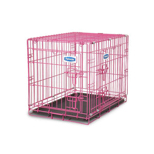 Petmate Puppy Training Retreat 2-Door Wire Crate Pink