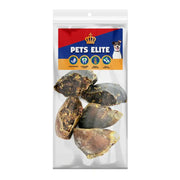 Natural dog treats in a clear bag, featuring healthy ingredients and a vibrant label.