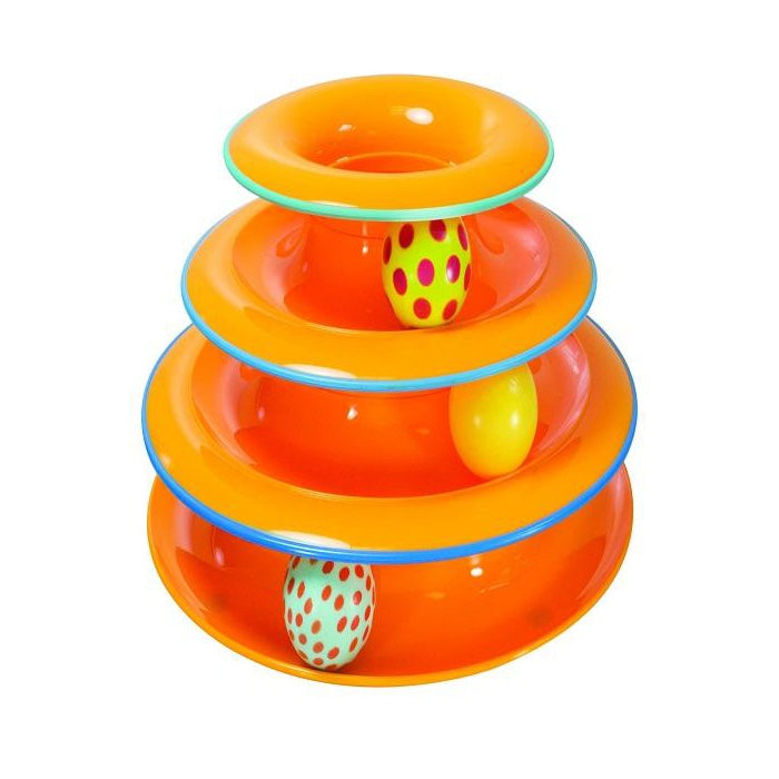 Petstages cat tower of new arrivals tracks toy