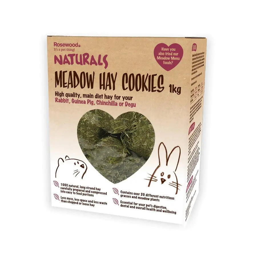 Meadow hay cookies for rabbits and small pets, packed with nutrients and natural ingredients.