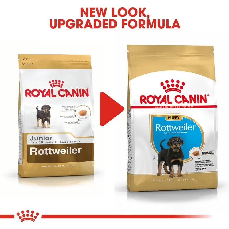 Royal Canin Rottweiler Puppy information infographic available online