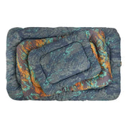 Colorful pet bed set in various sizes, featuring a modern abstract design for comfort and style.