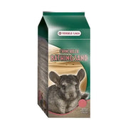 Chinchilla bathing sand packaging featuring a cute chinchilla on the front.