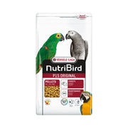 NutriBird P15 Original bird food pellets for parrots, featuring a blend of essential nutrients and ingredients.