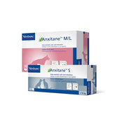 Virbac Anxitane calming supplements for cats and dogs, promoting relaxation and stress relief.