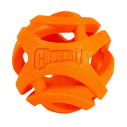 Durable orange Chuckit! ball toy for active dogs, perfect for fetch and playtime.