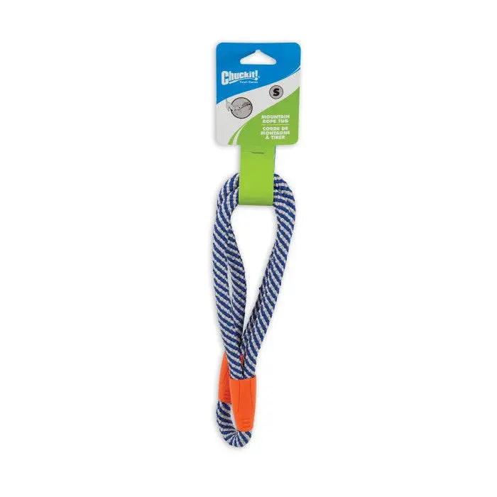 Chuckit! Mountain Rope Dog Toy, durable and colorful, perfect for outdoor play and fetch activities.