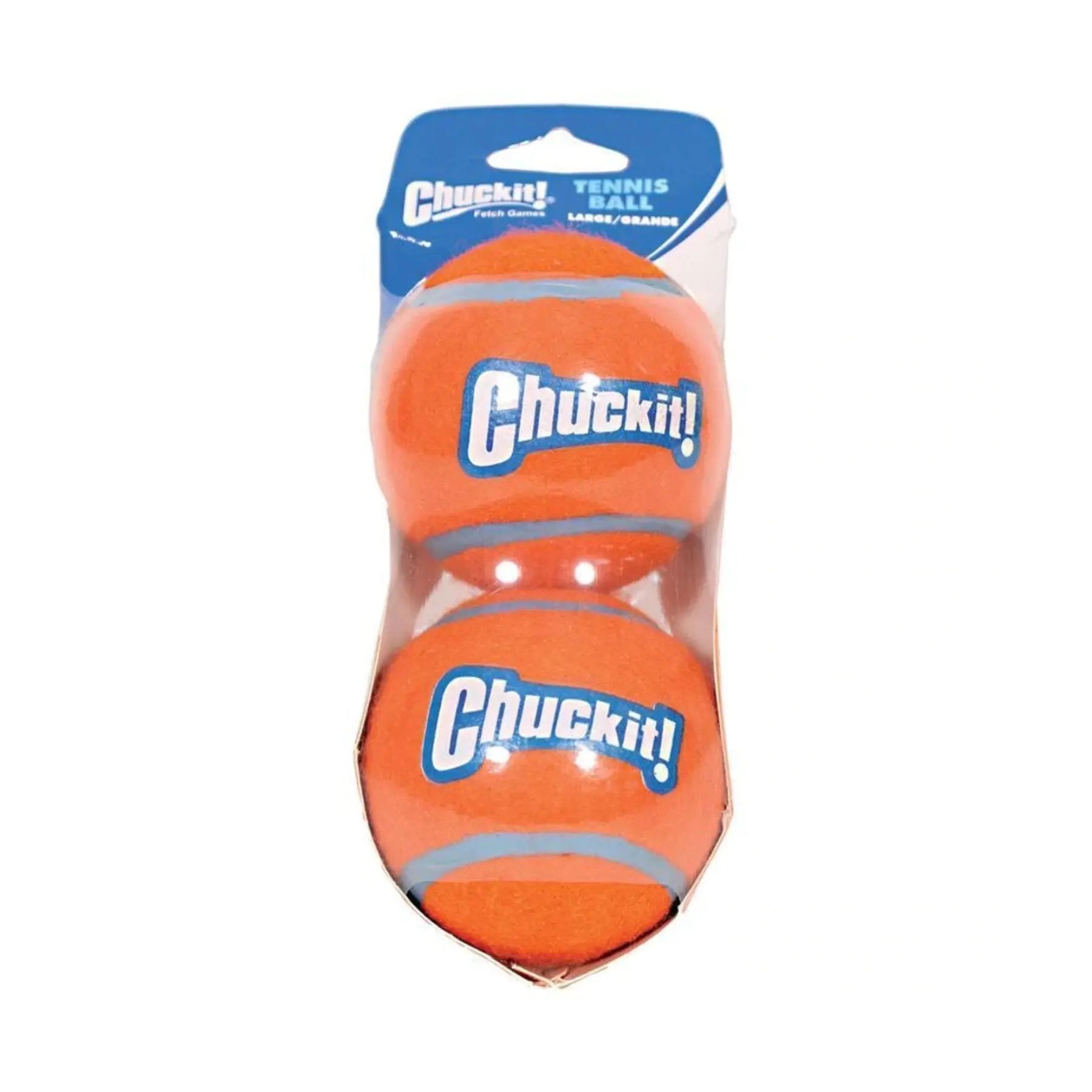 Chuckit! tennis balls for dogs, durable and bright orange, perfect for fetch and outdoor play.