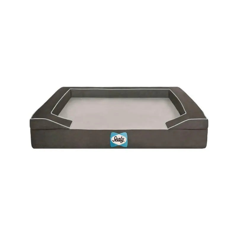 Sealy - *Replacement COVER only*  for Lux Premium Orthopaedic Dog Bed  Small / Modern Grey | Low Prices | Canine & Co